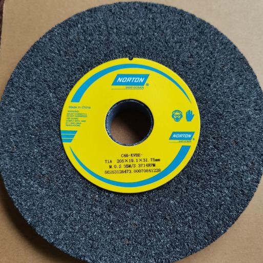 诺顿黑碳大气孔砂轮磨胶棍铜铝砂轮C46K205*19.1*31.75,200*20*32