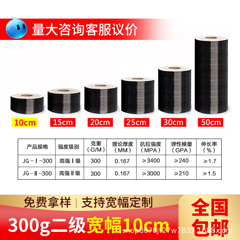 카본클로스 300g 2급 폭 10cm