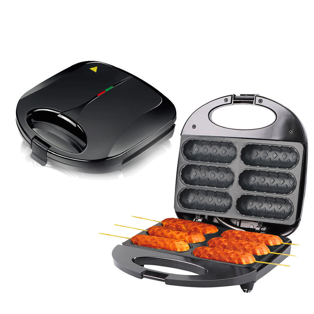 Transfronterizo 110v máquina de sándwiches máquina de waffles barbacoa de doble cara calefacción multifuncional doméstica
