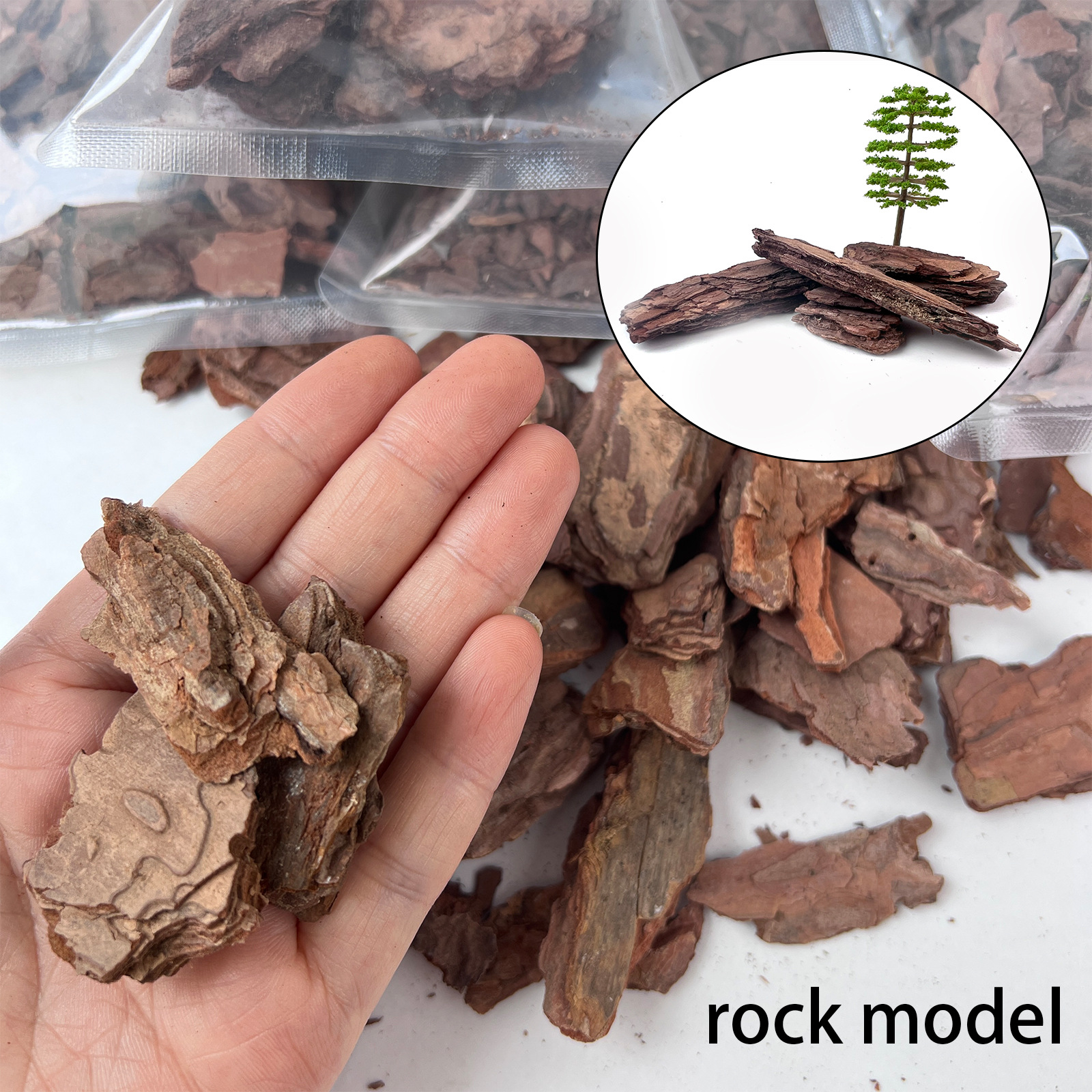 DIY Handcrafted Sand Table Architectural Model Materials Scene Creation Stone Bark Mountain Rock Platform World War Ii Soldier Miniature Landscape