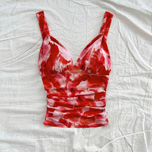 亚马逊外贸欧美吊带女装2025夏季跨境性感沙滩小背心短款上衣辣妹