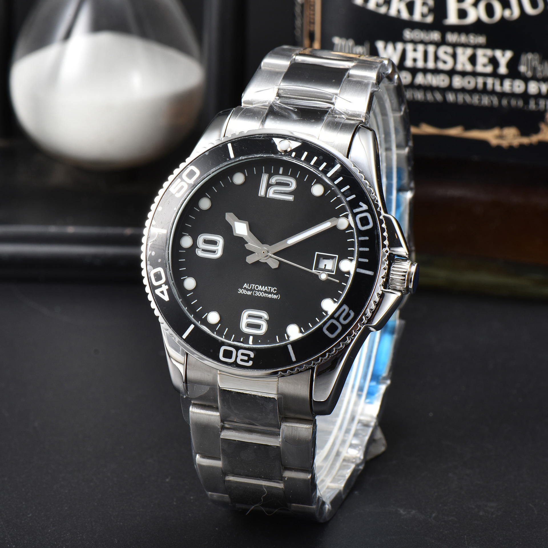 Reloj mecánico Conkas Reloj deportivo con anillo de cerámica Overlord de agua Reloj mecánico con cinturón de acero Reloj de tendencia Reloj Danny Road