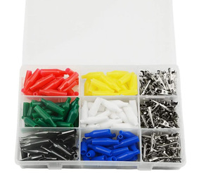 150 PCS 30-35mm 6 colors crocodile clip electrical test clip with protective insulation cover
