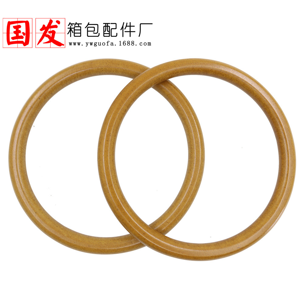 Cuenta especial: 14cm anillo redondo de madera, anillo de madera, mango redondo de mano, mango de madera, braza de mano