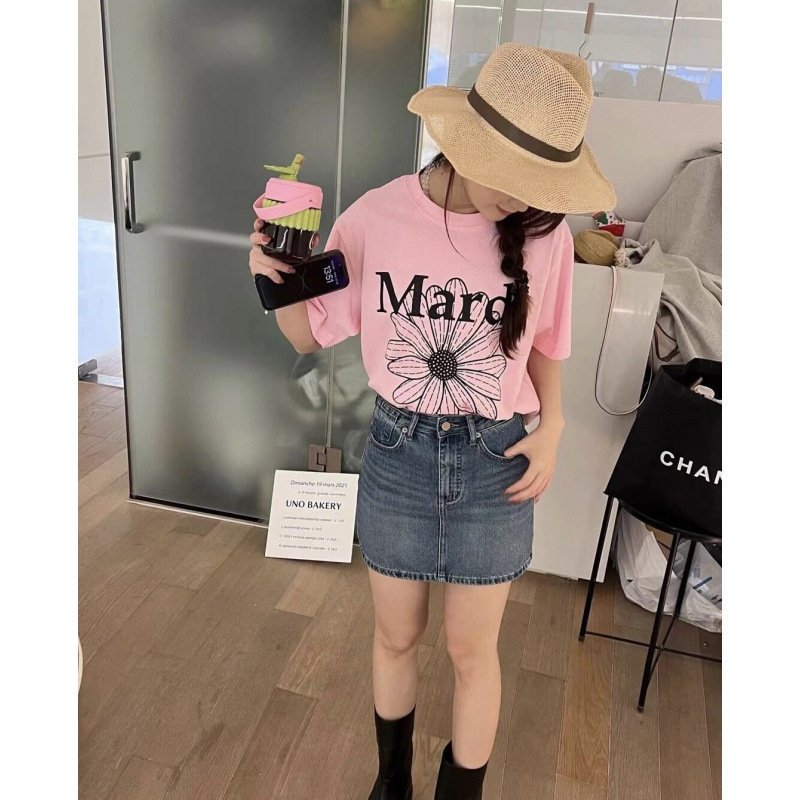 【カウンター品質】韓国マルディトレンドブランド半袖Tシャツリトルデイジードーマンプリントラウンドネックピュアコットンクロスボーダー|undefined