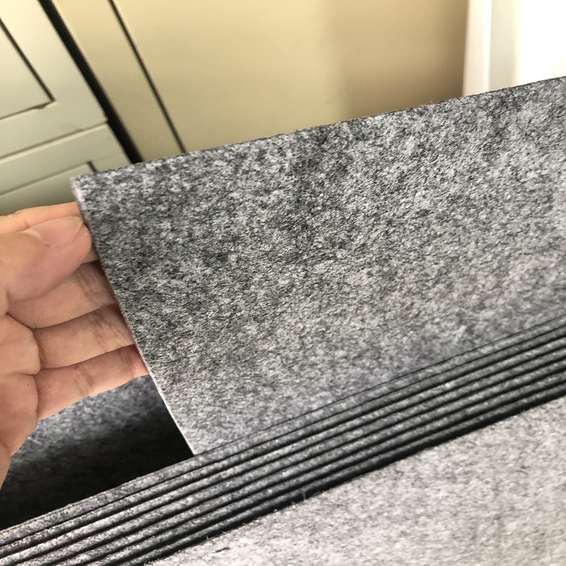 厂家直供灰黑白色家具热压棉 加硬耐高温毛毡 防潮吸湿定型无纺布