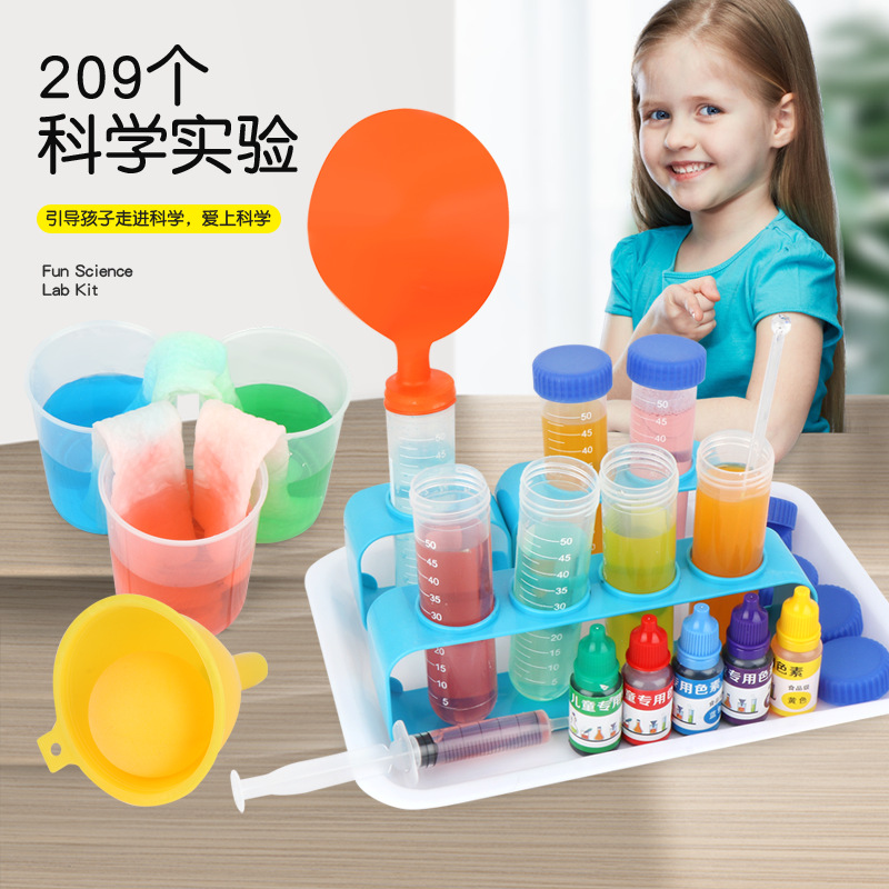 Experimento químico de los niños vapor paquete juguete kindergarten hecho a mano DIY regalo estudiantes La Escuela Primaria haciendo equipo experimental