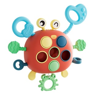 Cross-border Children's Press twist toy finger fine training baby puzzle early education crab pumping