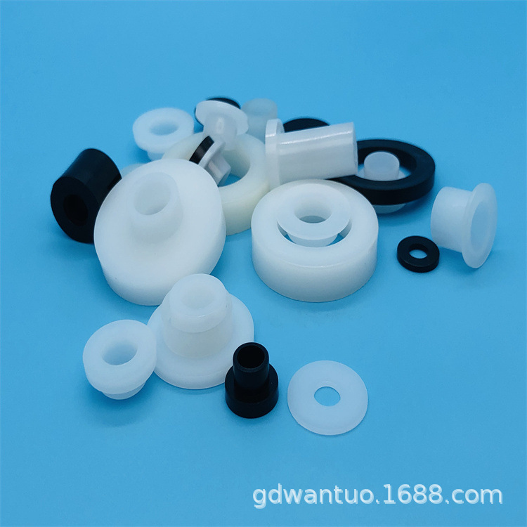 电器尼龙密封圈 PA66台阶T型轴套 石墨尼龙机械垫圈 大量现有模具