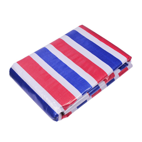 Double Composite Color Striped Outdoor Polyethylene Tri-color Plastic Thickened Waterproof Rainproof Decoration Dustproof Tarpaulin Oil Cloth