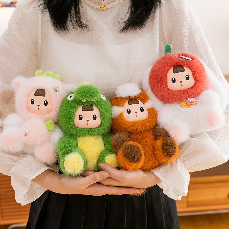 可愛くて多様な三姉妹の変身シリーズテーブルメイト人形、トレンディなおもちゃ、ぬいぐるみ、漫画のかわいい装飾品|undefined