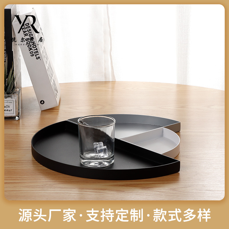 Model span geometric decorative tray household living room cup…