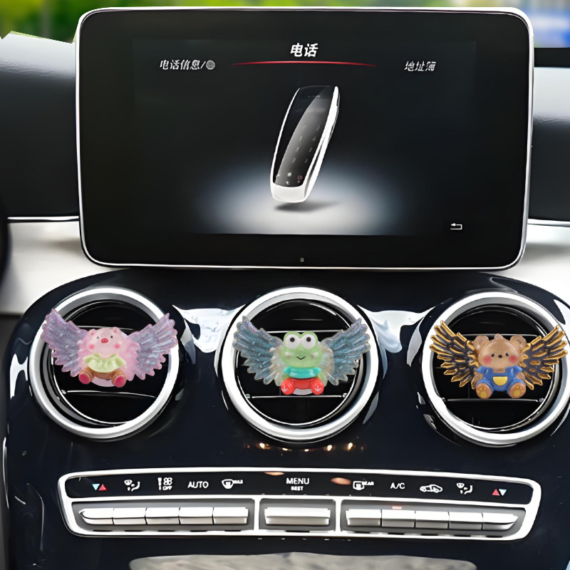 Adornos del automóvil, consola central, accesorios de la pantalla del automóvil, decoración del monitor de la computadora, ala pequeña del automóvil, adornos