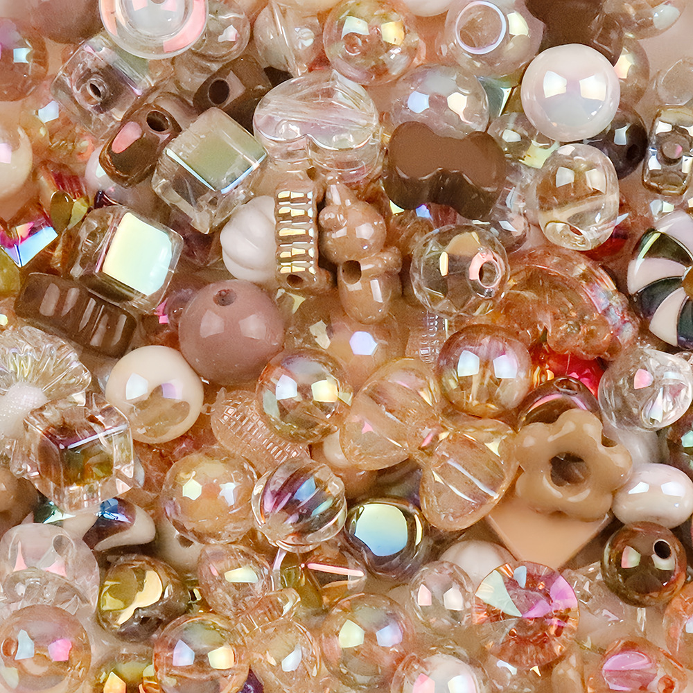 電気メッキUVカラー高光沢異形人魚姫穴あきビーズ手作りDIYネックレス携帯ストラップ材料パックアクセサリー