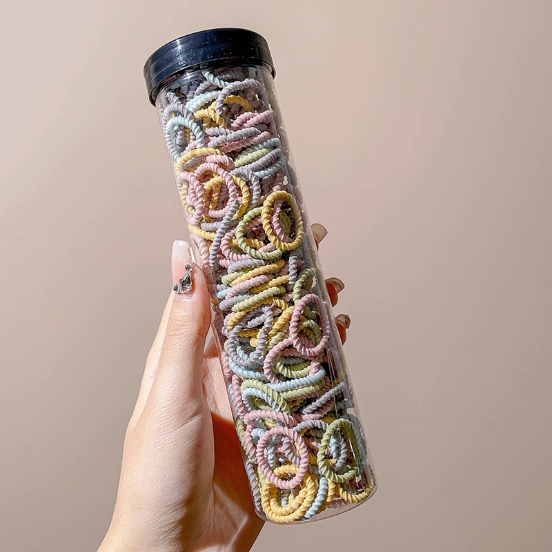 Otoño e invierno, lazo redondo para el cabello enlatado, funda de cuero para el cabello, cuerda para la cabeza, banda elástica circular de alta calidad para mujer, no daña la cuerda para el cabello