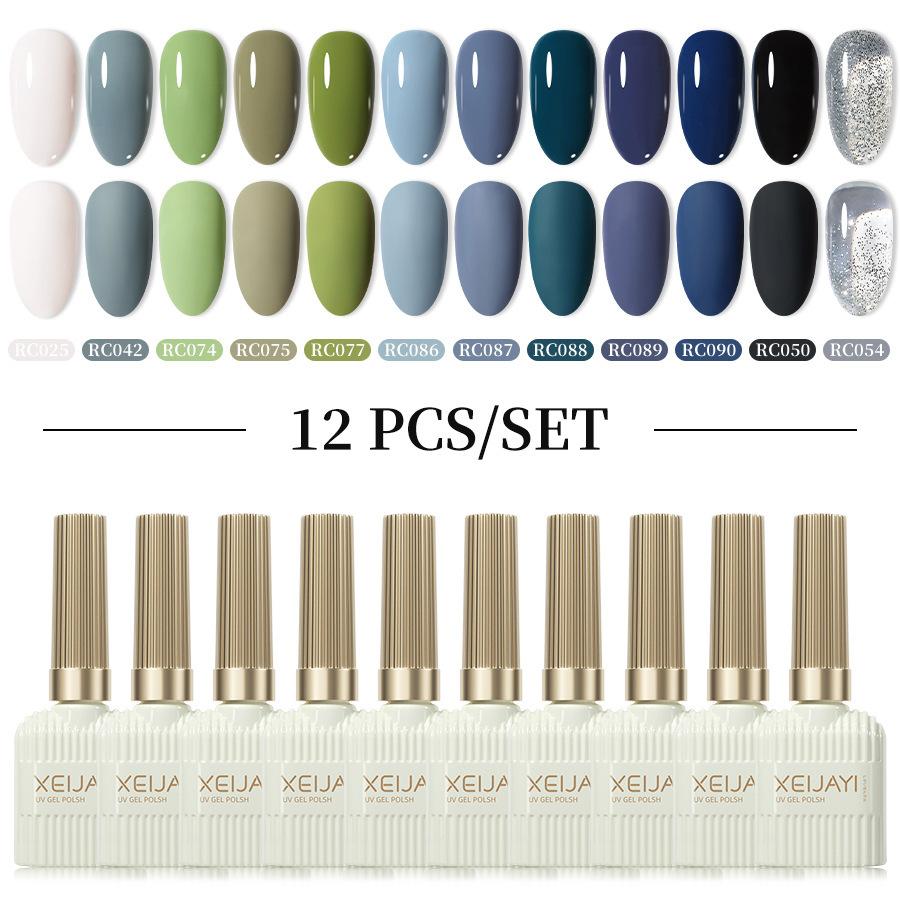 Xianjiayi 102 color nail polish glue new suit phototherapy glue popular online 12 color suit solid and lasting nail salon