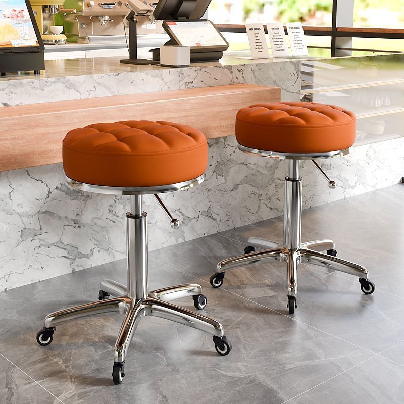 Adjustable Chair Swivel Chair Bar Chair Rotating Cashier Barber Shop Home Front Desk Bar High Round Stool Beauty Stool