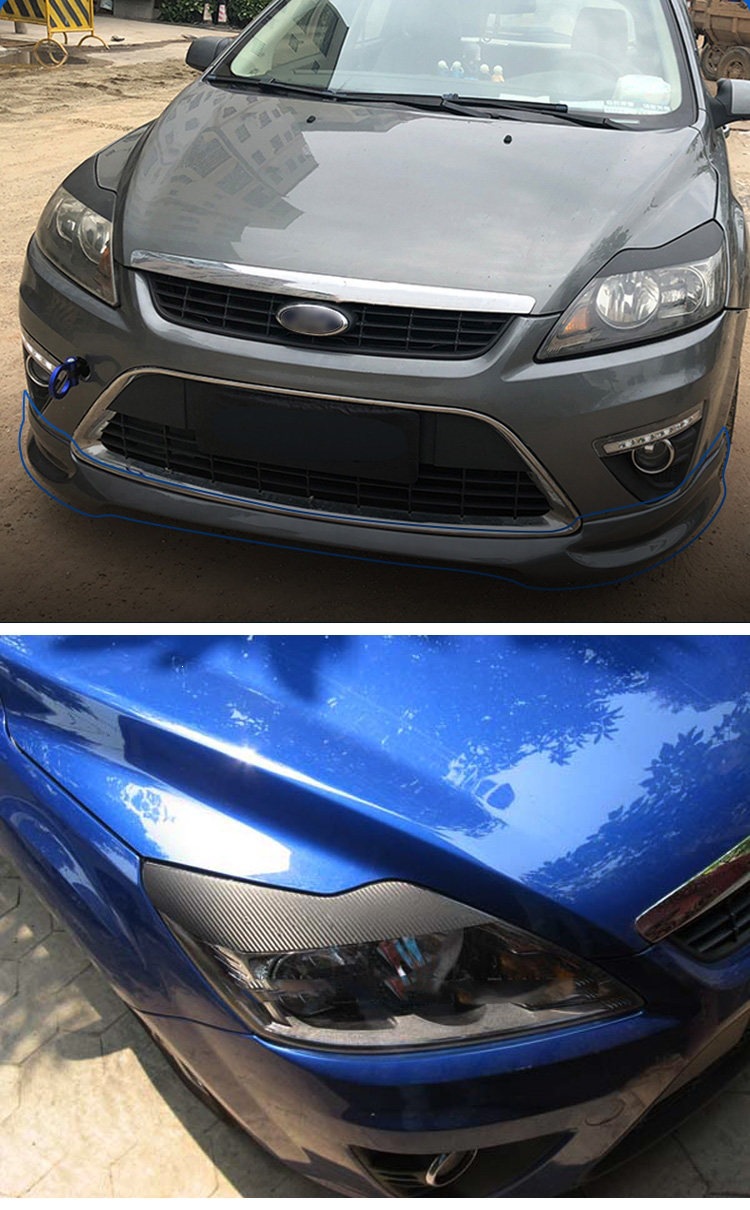 Suitable for 09-3 other Ford Classic Focus models, modified carbon fiber headlight eyebrow stickers