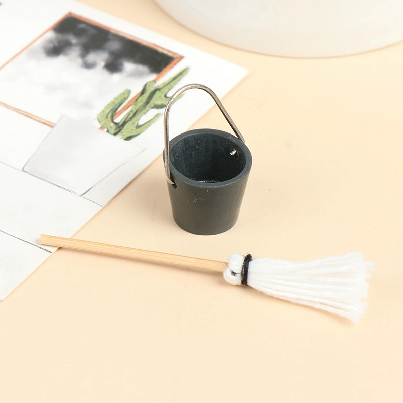 Кукольный дом миниатюрная модель сцены реквизита швабра