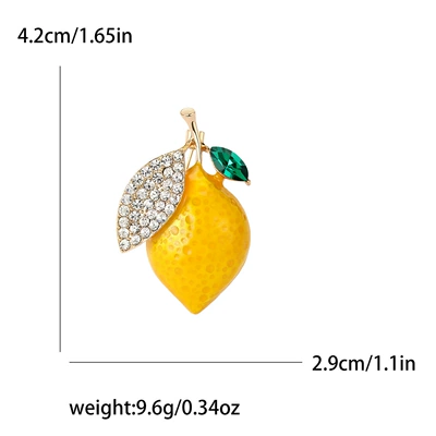 Fresh Lemon Brooch Accessories Enamel: Yaxa sancaqları