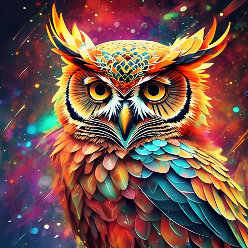 Amazon DIY Diamante dibujos animados serie de animales búho 5D Rubik cuadrado diamante decoración de comercio exterior pintura transfronteriza nueva