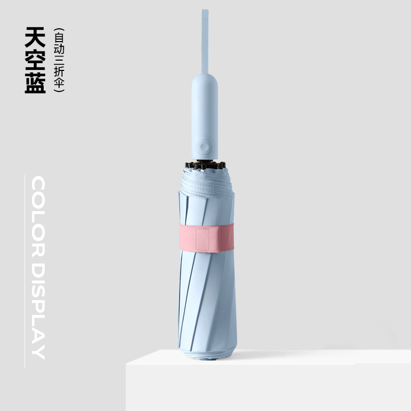 컬러글루 자동우산 - 하늘색