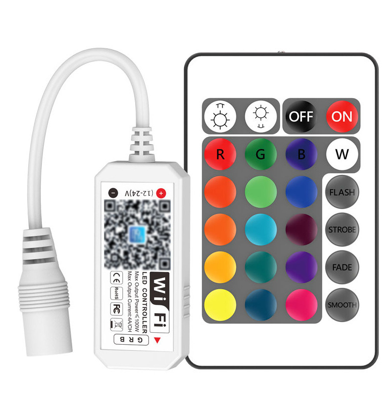 Original manufacturer's WIFI smart RGB light strip controller, supports voice speaker timer on/off and music mode.