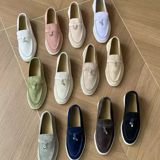 Original Quality! Italian Accessible Luxury Women's Shoes, Comfortable Daily Casual Business Loafers, Lock-Beaded Shoes
