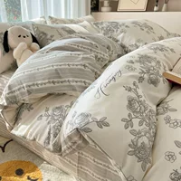 Nantong Home Textiles, комплект из четырех предметов из чистого хлопка, 60 штук, простыни и пододеяльники из чистого хлопка, простыни из длинноволокнистого хлопка, постельное белье в американском стиле