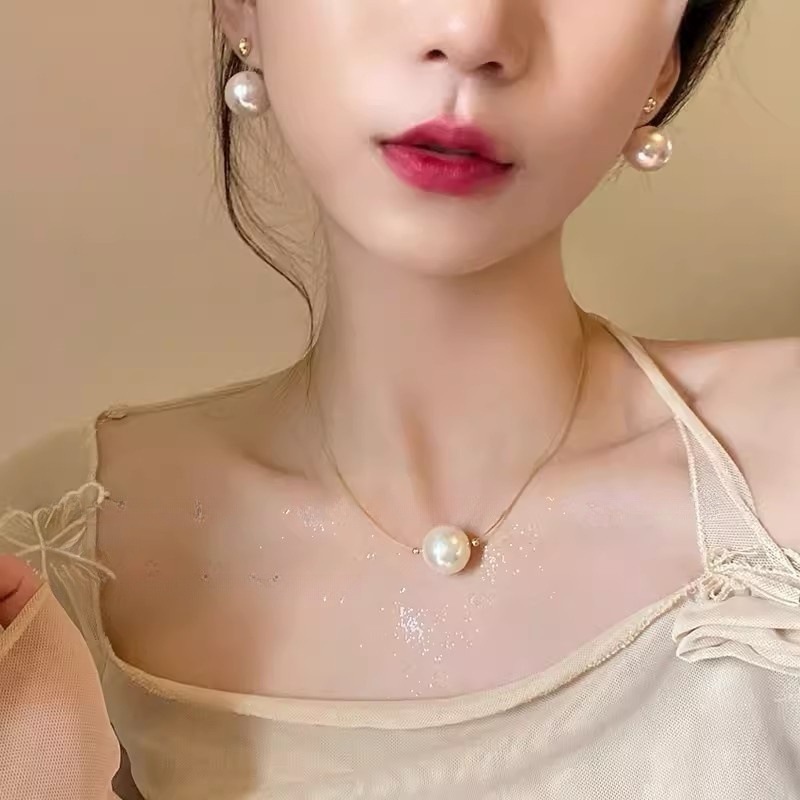 韩国法式复古珍珠项链女2025新款潮颈链轻奢小众高级感气质锁骨链