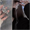 Advanced ear clips with tassels, light luxury style, high-quality style, bright catchy style, no pierced ears