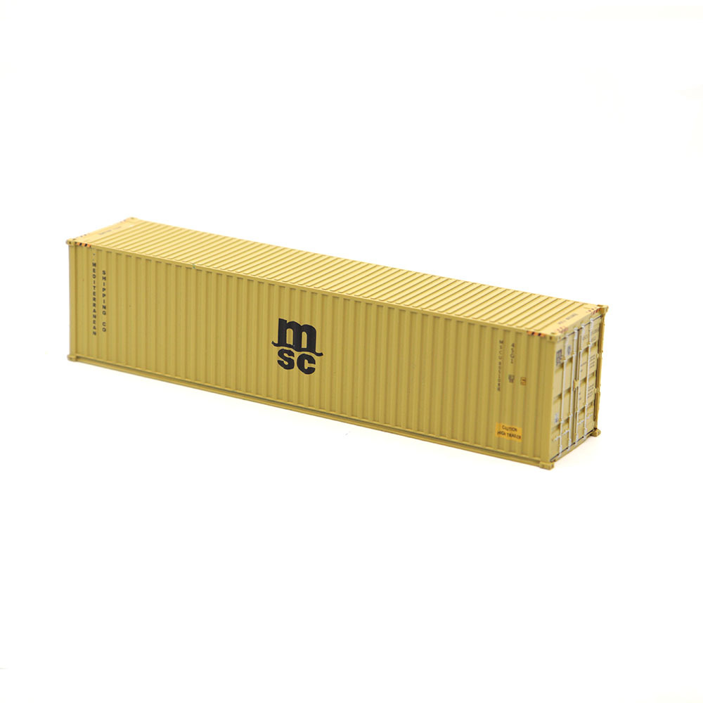 Contenedor modelo de tren de 40 pies 1 / 87 modelo de contenedor ferroviario escenario de arena accesorios de vehículo