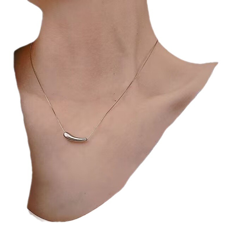 Collar de berenjena Little Red Book para mujer, estilo Niche Ins, lujo ligero, acero de titanio, no se decolora, cadena de clavícula para estudiantes.
