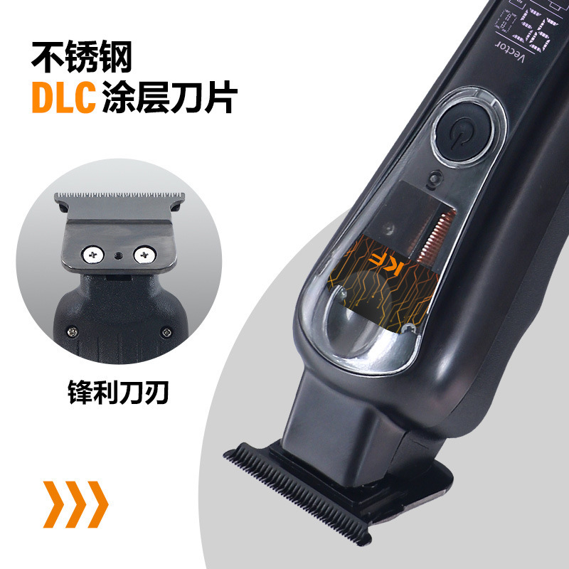 酷风跨境新款磁悬浮理发器油头雕刻静音大功率矢量马达专业电推剪|undefined