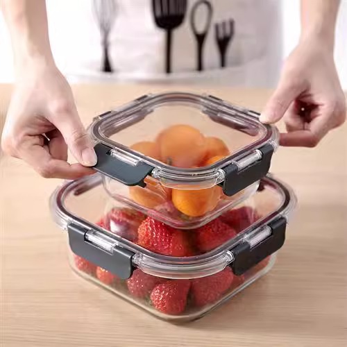 cubierta de fijación de alta borosilicona vidrio almuerzo horno de microondas calentamiento de oficina almuerzo caja de preservación de calor refrigerador caja de preservación