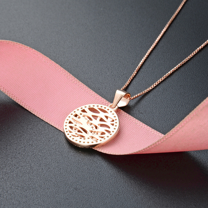 925 plata esterlina collar cisne moda femenina simple lujo ligero alto sentido universal cadena de clavícula colgante redondo de piedra