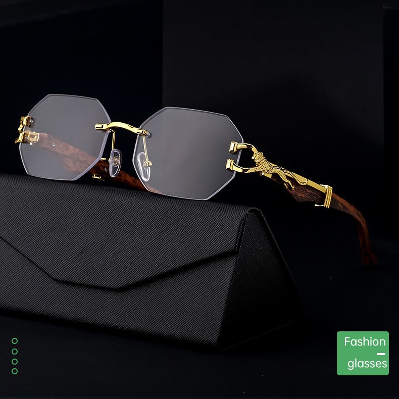 Cross-Border New Wood Grain Leopard Temple Sunglasses Men's European and American Square Frame Driving Cheetah Decorative Sunglasses Cross-Border Wholesale Cross-Border New Wood Grain Leopard Temple Sunglasses Men's European and American Square Frame Driving Cheetah Decorative Sunglasses Cross-Border Wholesale