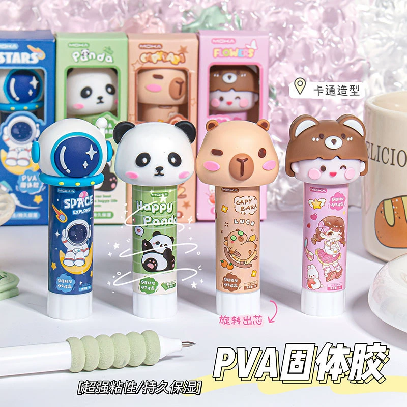 Мультяшный твердый клей Детские ручные принадлежности 9g клейкий стержень diy ручной клей офисный финансовый клей оптом