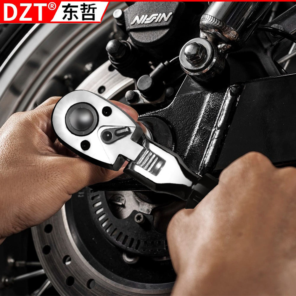 retractable movable head ratchet wrench, 72 teeth labor-saving design, big fly, medium fly, small fly socket, two-way torque