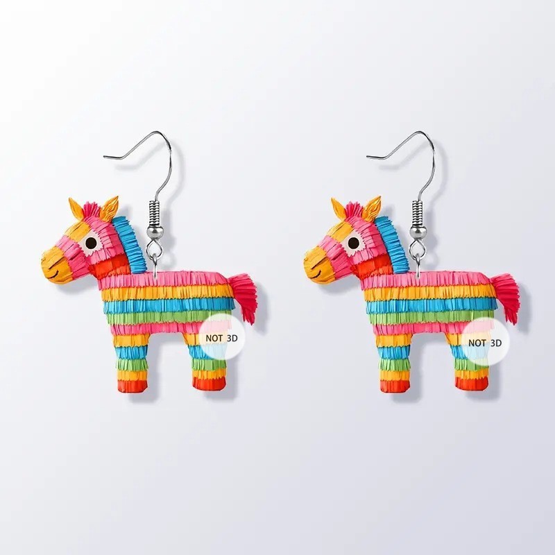 クロスボーダーメキシコ五五祭カーニバルカラフルなフルーツアクリルイヤリングファッションパーソナライズされたホリデーファンペンダント|undefined