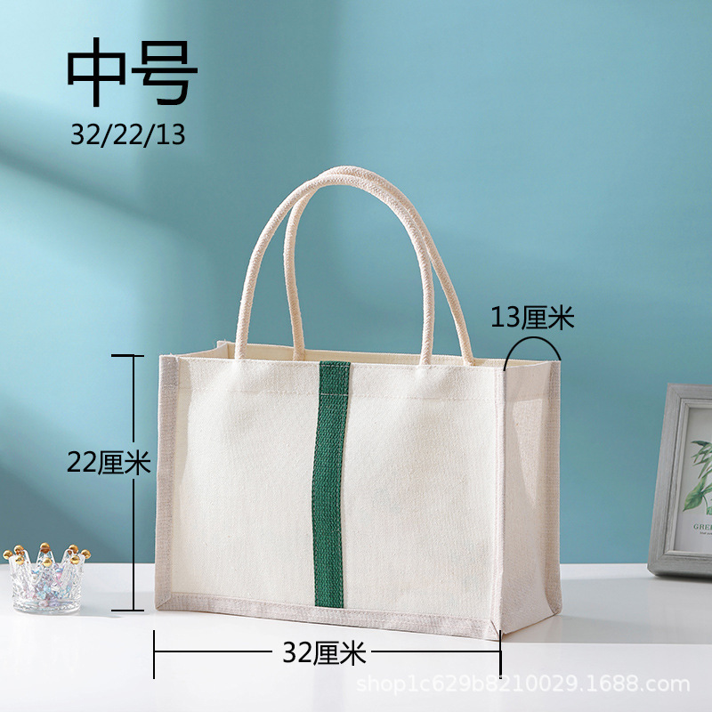スポットラミネートキャンバスバッグ卸売環境に優しいポータブルキャンバスバッグシングルショルダー手描きキャンバスバッグ印刷可能なロゴコットンリネンバッグ|undefined