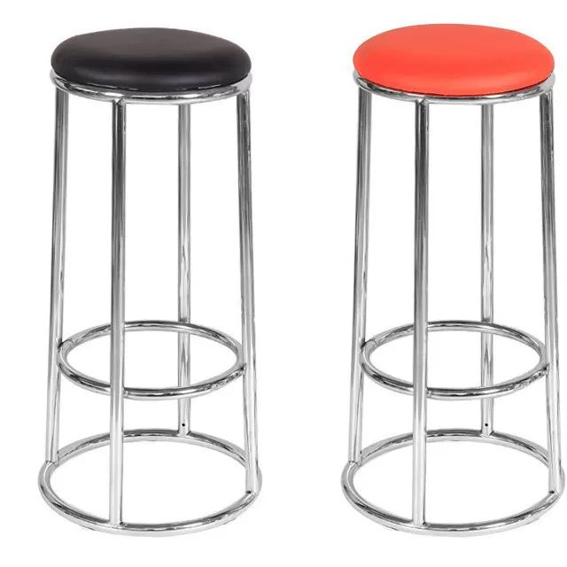 酒吧凳三环高脚凳吧台椅不锈钢高凳子家用圆凳子手机柜台凳游戏凳