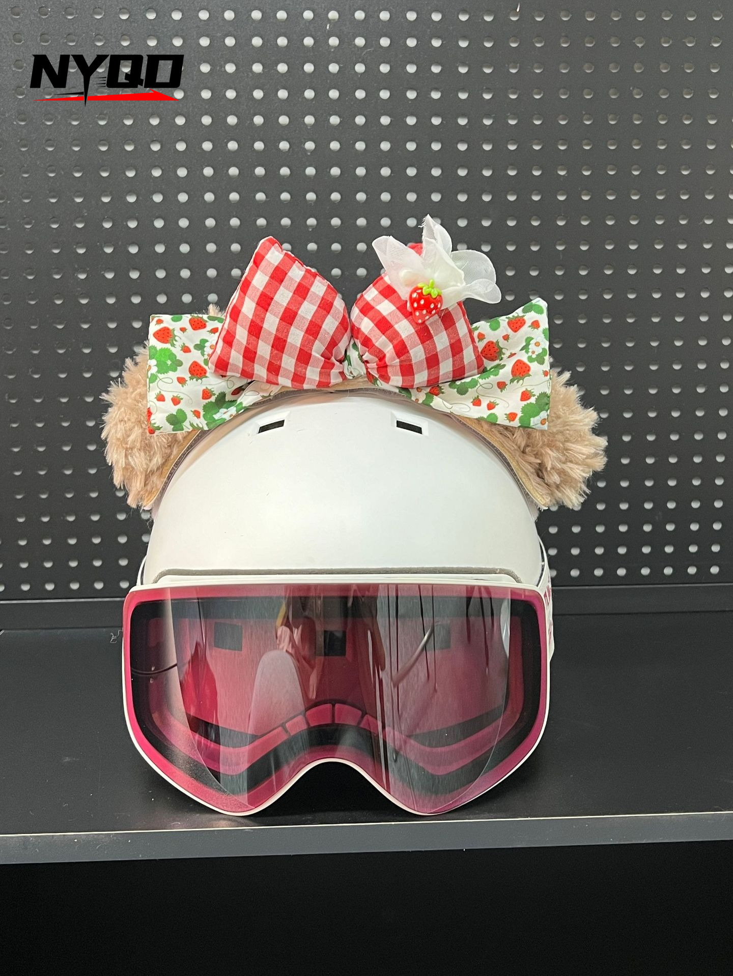 Ski Helmet Decoration Cartoon Plush Bunny Ears Stickers Motorcycle Electric Vehicle Full Helmet Accessories