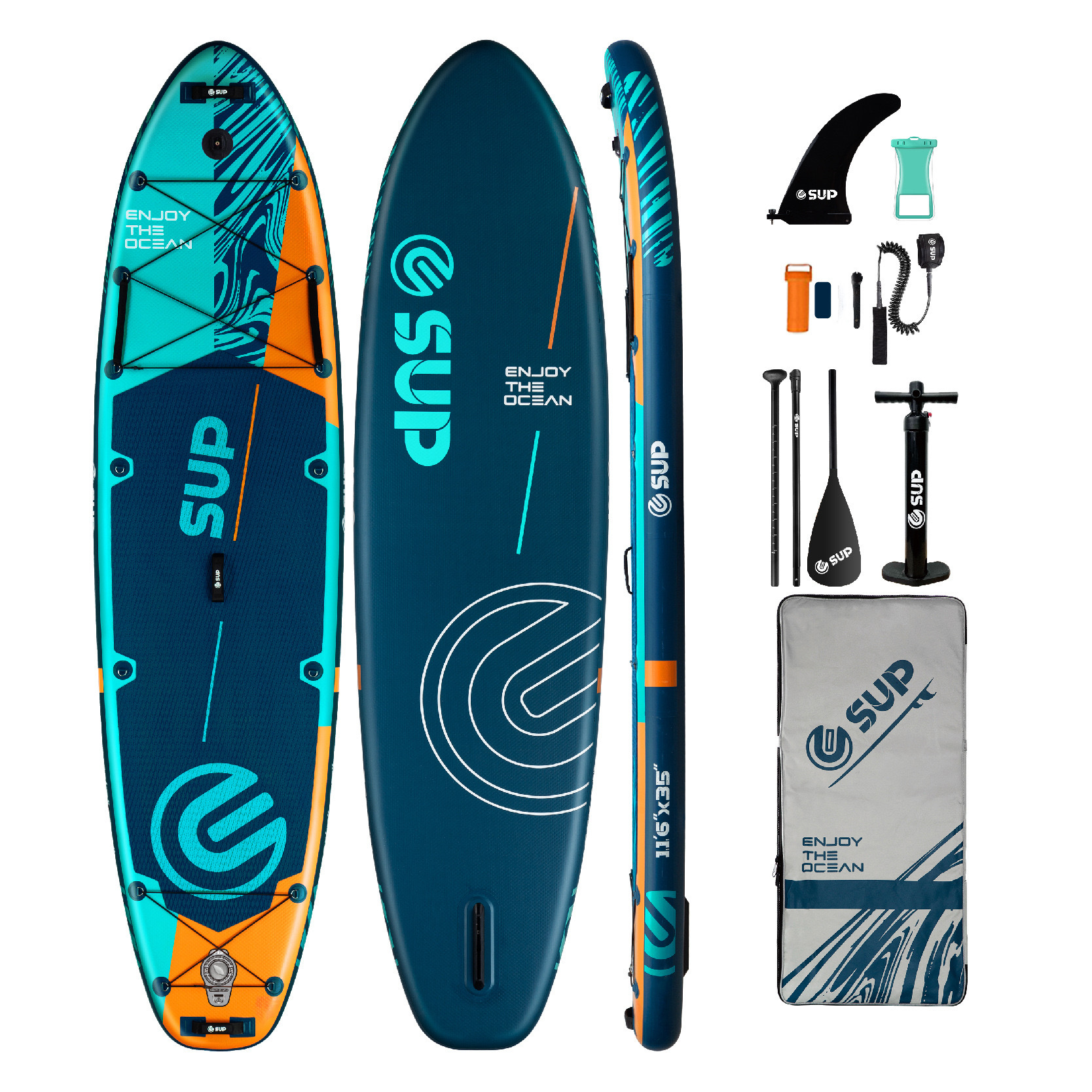 ESUP350 Thickened Ultra-Stable Inflatable Stand Up Paddle Board for Beginners All-Around SUP