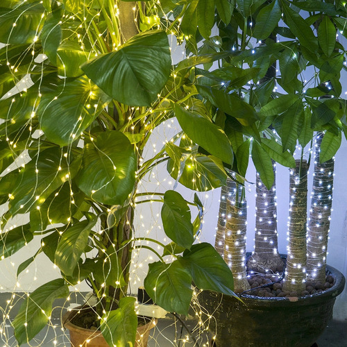 LED solar waterfall lights tree vine branches waterproof copper wire lights wedding decoration lights courtyard Christmas lights