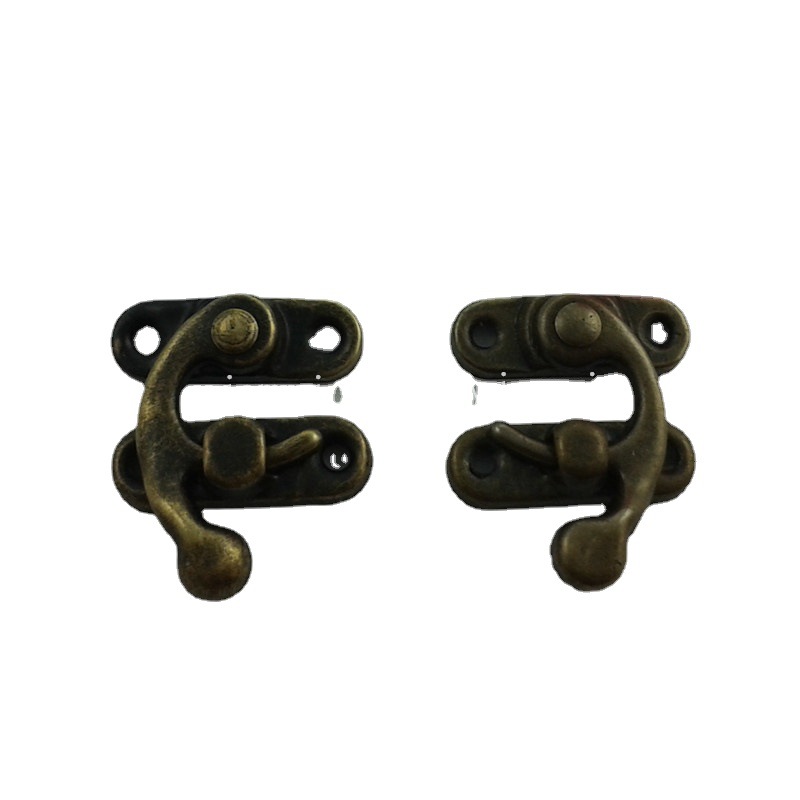 现货供应铁皮牛角锁    弯钩锁        仿古牛角扣       A-033