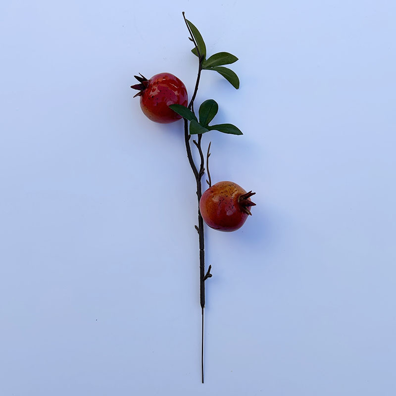 New year living room decoration simulation fruit high-end photography props fruit plant decoration red fruit simulation Persimmon_voghion.com