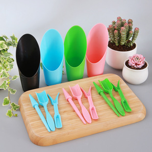 Fleshy tools suit four-piece planting tools potted tools bucket shovel spoon shovel seedling punch gardening