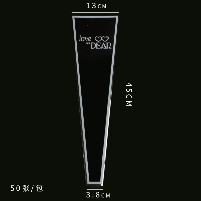 Bolsa de embalaje de una sola flor Rosa bolsa de conjunto múltiple material de embalaje floral de un solo ramo de celofán transparente