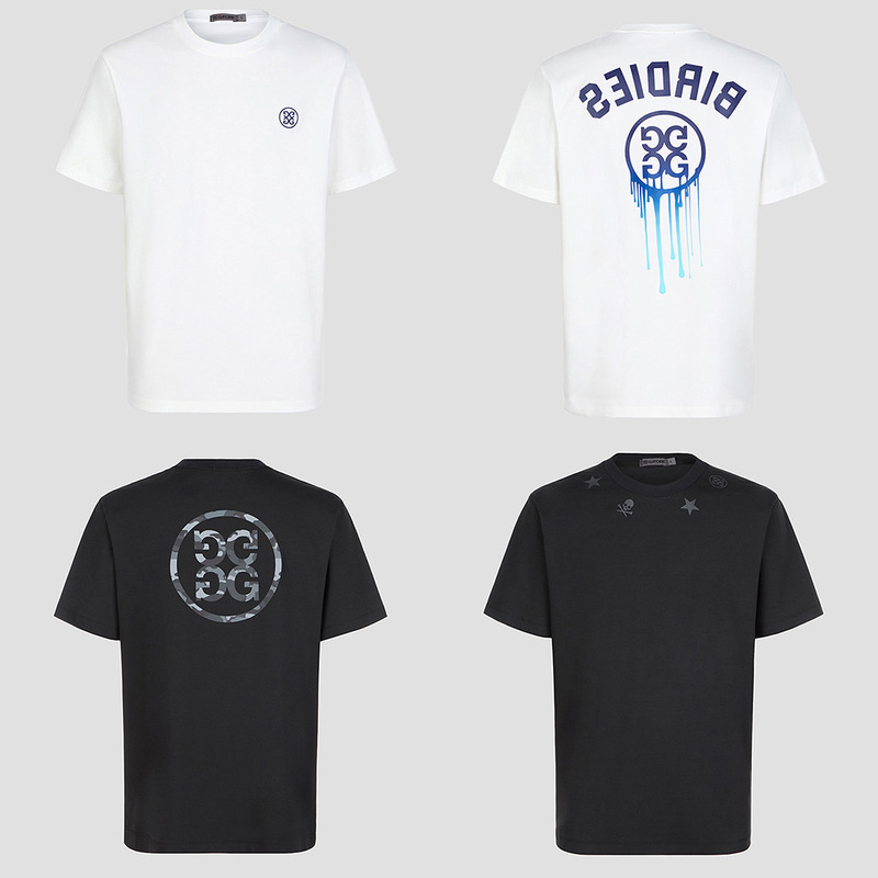 25Ss Export Golf G/4 Round Neck Pure Cotton Printed Breathable Sports T-Shirt Men's and Women's Same Style Training Shirt 25Ss Export Golf G/4 Round Neck Pure Cotton Printed Breathable Sports T-Shirt Men's and Women's Same Style Training Shirt